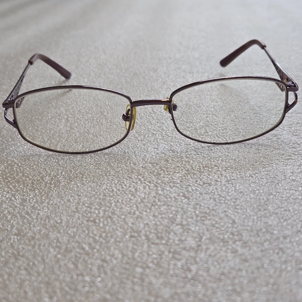 Stylish Women’s Purple Metal Eyeglass Frames with Decorarive Stones